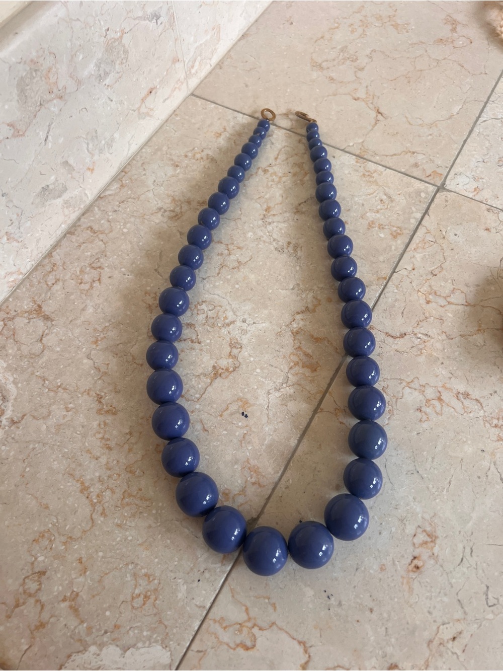 Vintage Blue Beaded Statement Necklace - Elegant Women’s Jewelry